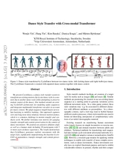 Dance Style Transfer with Cross-modal Transformer