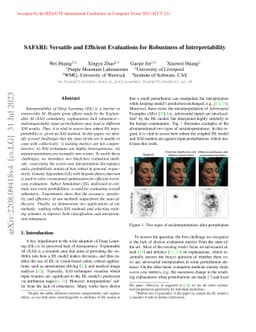 SAFARI: Versatile and Efficient Evaluations for Robustness of
  Interpretability