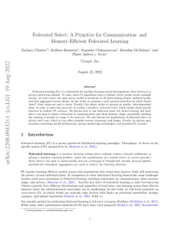 Federated Select: A Primitive for Communication- and Memory-Efficient
  Federated Learning