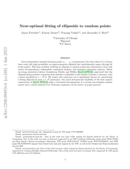 Near-optimal fitting of ellipsoids to random points