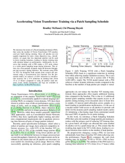 Accelerating Vision Transformer Training via a Patch Sampling Schedule