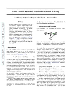 Game-Theoretic Algorithms for Conditional Moment Matching