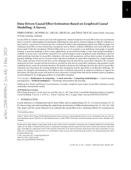 Data-Driven Causal Effect Estimation Based on Graphical Causal
  Modelling: A Survey