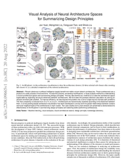 Visual Analysis of Neural Architecture Spaces for Summarizing Design
  Principles