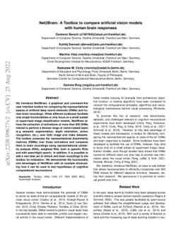 Net2Brain: A Toolbox to compare artificial vision models with human
  brain responses