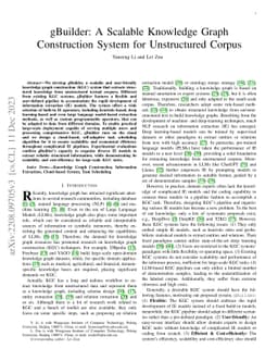 gBuilder: A Scalable Knowledge Graph Construction System for
  Unstructured Corpus