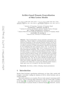 Artifact-Based Domain Generalization of Skin Lesion Models