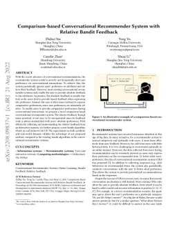 Comparison-based Conversational Recommender System with Relative Bandit
  Feedback