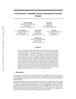 AA-Forecast: Anomaly-Aware Forecast for Extreme Events