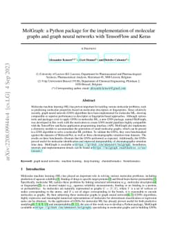 MolGraph: a Python package for the implementation of molecular graphs
  and graph neural networks with TensorFlow and Keras