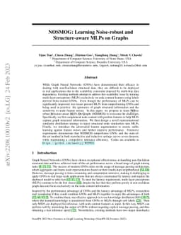 NOSMOG: Learning Noise-robust and Structure-aware MLPs on Graphs