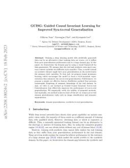 GCISG: Guided Causal Invariant Learning for Improved Syn-to-real
  Generalization