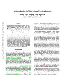 A Simple Baseline for Multi-Camera 3D Object Detection