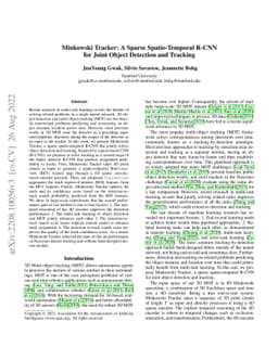 Minkowski Tracker: A Sparse Spatio-Temporal R-CNN for Joint Object
  Detection and Tracking