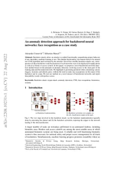 An anomaly detection approach for backdoored neural networks: face
  recognition as a case study