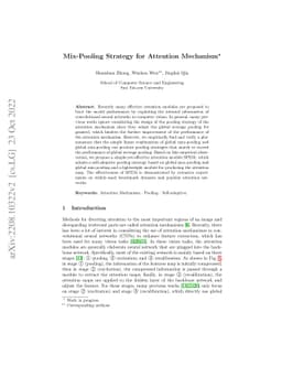 Mix-Pooling Strategy for Attention Mechanism