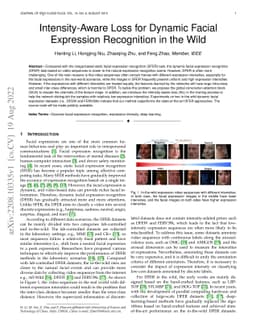Intensity-Aware Loss for Dynamic Facial Expression Recognition in the
  Wild