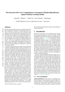 Membership-Doctor: Comprehensive Assessment of Membership Inference
  Against Machine Learning Models