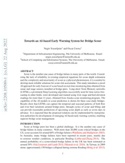Towards an AI-based Early Warning System for Bridge Scour