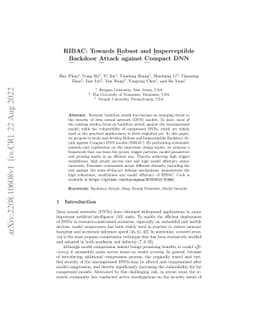 RIBAC: Towards Robust and Imperceptible Backdoor Attack against Compact
  DNN