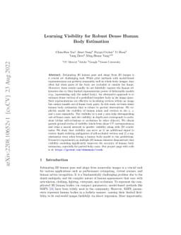 Learning Visibility for Robust Dense Human Body Estimation