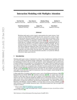 Interaction Modeling with Multiplex Attention