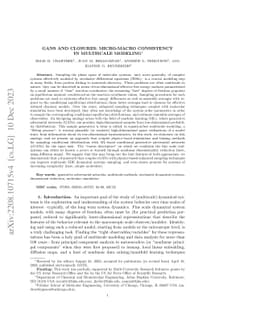 GANs and Closures: Micro-Macro Consistency in Multiscale Modeling