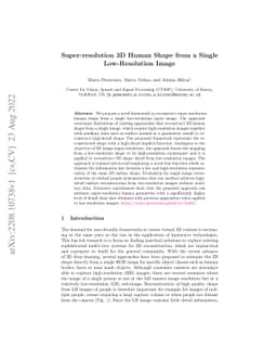 Super-resolution 3D Human Shape from a Single Low-Resolution Image