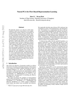 Neural PCA for Flow-Based Representation Learning
