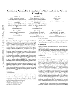 Improving Personality Consistency in Conversation by Persona Extending