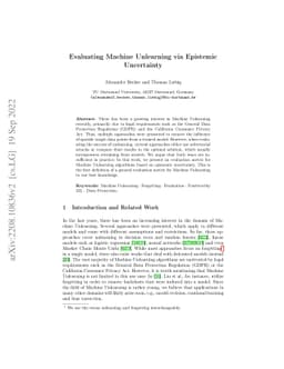 Evaluating Machine Unlearning via Epistemic Uncertainty
