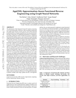 AppGNN: Approximation-Aware Functional Reverse Engineering using Graph
  Neural Networks