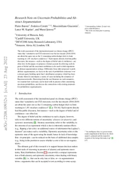 Research Note on Uncertain Probabilities and Abstract Argumentation
