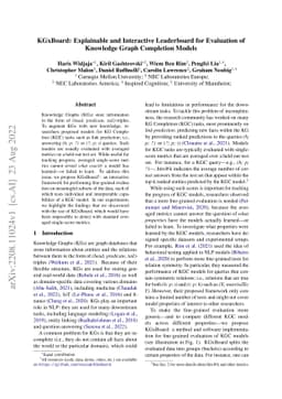 KGxBoard: Explainable and Interactive Leaderboard for Evaluation of
  Knowledge Graph Completion Models