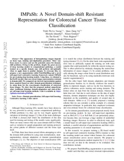 IMPaSh: A Novel Domain-shift Resistant Representation for Colorectal
  Cancer Tissue Classification