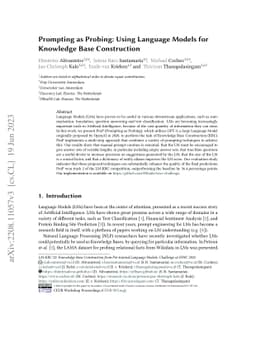 Prompting as Probing: Using Language Models for Knowledge Base
  Construction