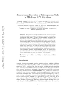 Asynchronous Execution of Heterogeneous Tasks in ML-driven HPC Workflows