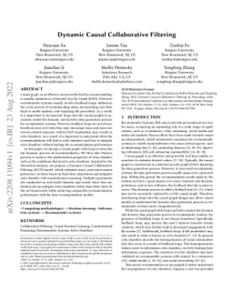 Dynamic Causal Collaborative Filtering