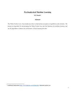 Psychophysical Machine Learning