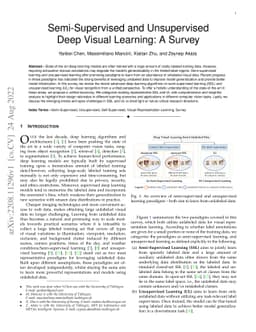 Semi-Supervised and Unsupervised Deep Visual Learning: A Survey