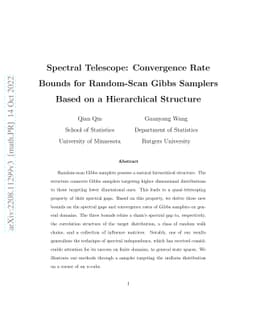 Spectral Telescope: Convergence Rate Bounds for Random-Scan Gibbs
  Samplers Based on a Hierarchical Structure