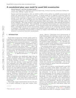 A convolutional plane wave model for sound field reconstruction