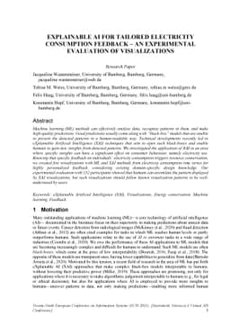 Explainable AI for tailored electricity consumption feedback -- an
  experimental evaluation of visualizations