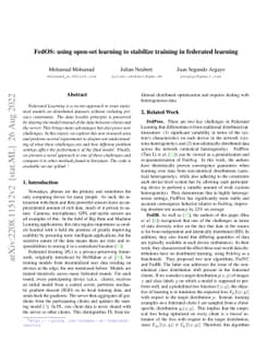 FedOS: using open-set learning to stabilize training in federated
  learning