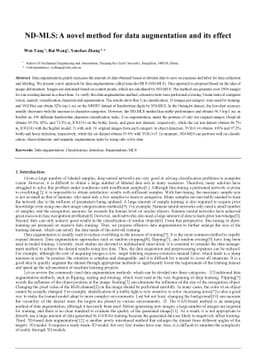 A novel method for data augmentation: Nine Dot Moving Least Square
  (ND-MLS)