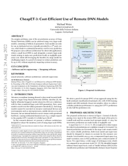 CheapET-3: Cost-Efficient Use of Remote DNN Models