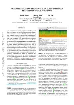 Interpreting Song Lyrics with an Audio-Informed Pre-trained Language
  Model