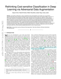 Rethinking Cost-sensitive Classification in Deep Learning via
  Adversarial Data Augmentation