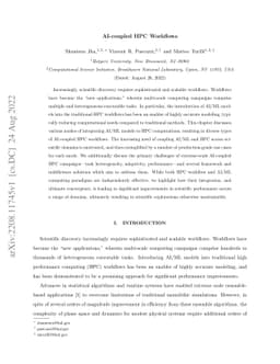 AI-coupled HPC Workflows