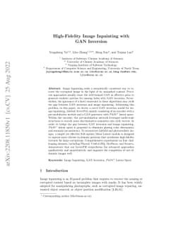 High-Fidelity Image Inpainting with GAN Inversion